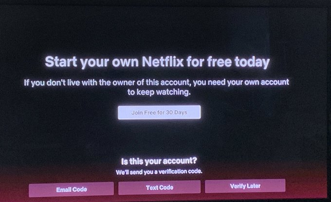 Netflix password
