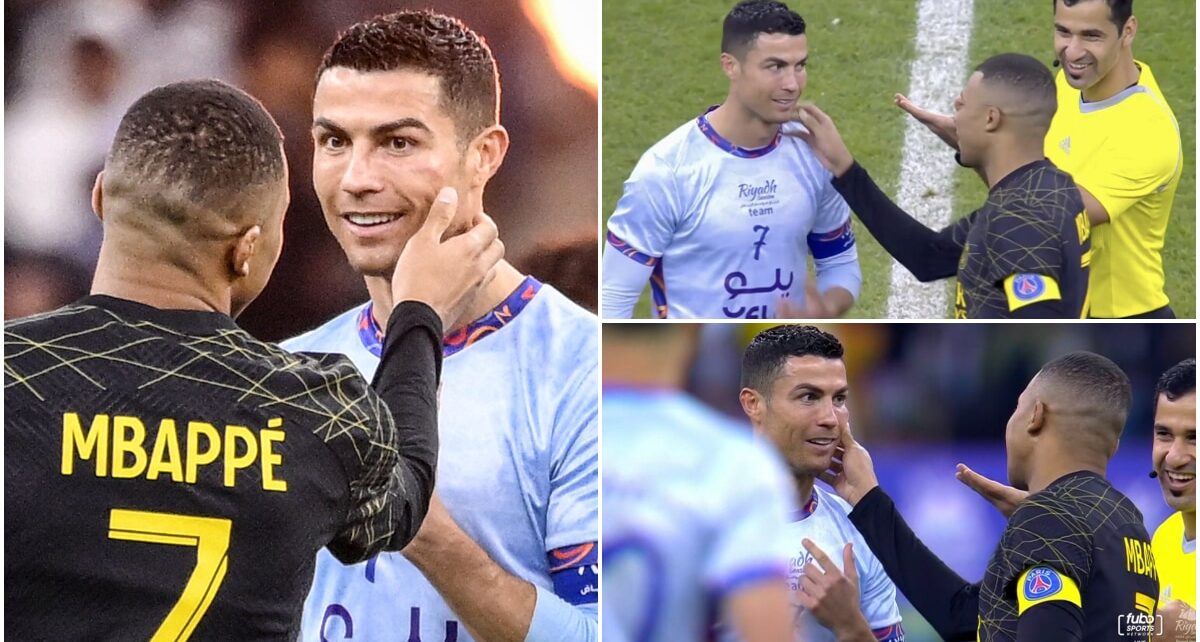 Mbappe wins hearts as PSG star inspects 'idol' Ronaldo's bruise during thrilling friendly against Riyadh XI