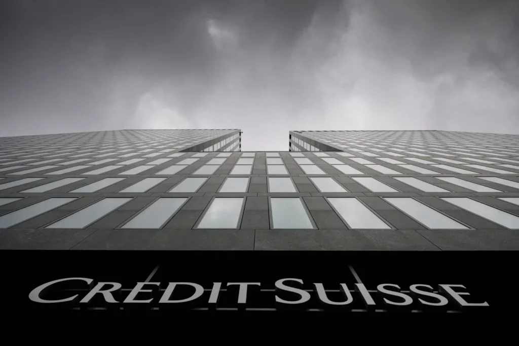 Asian bank shares decline as Credit Suisse jitters markets.